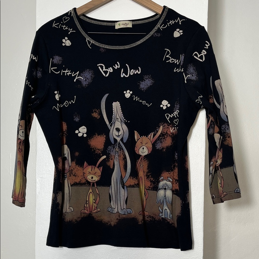 Puppy & Kitty Cactus Vintage Shirt